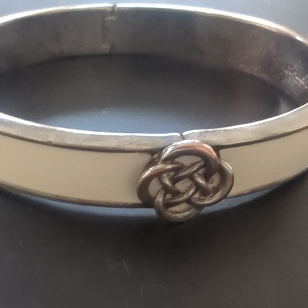 Stella & Dot Lindsey Hinged Silver Bracelet